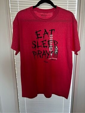 Russ Men's Red Graphic Tee - Eat Sleep Pray